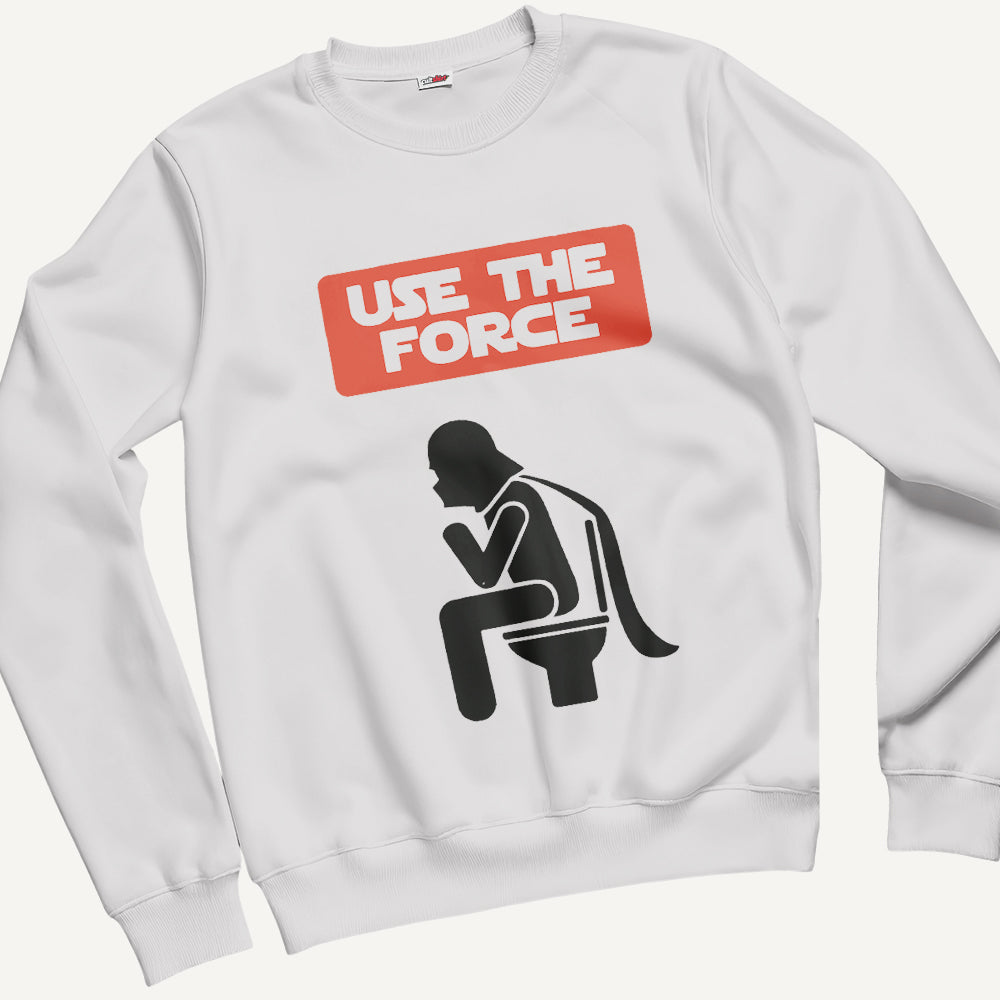 Felpa Girocollo Unisex Use the Force Cagando – Cinema Cult Vintage