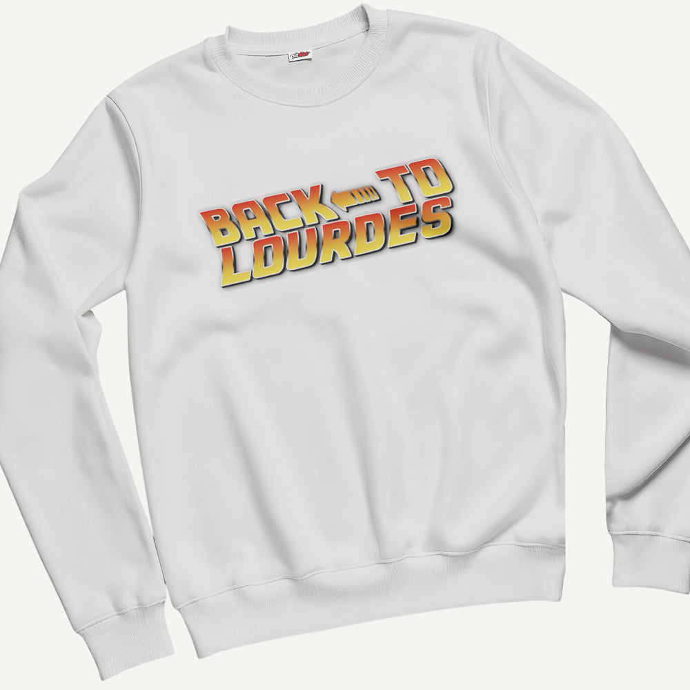 Felpa Girocollo Unisex Back to the Lourdes – Cinema Cult Vintage