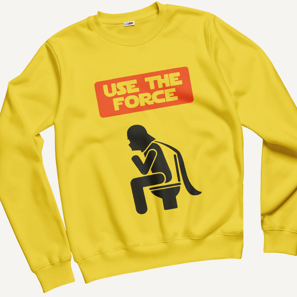 Felpa Girocollo Unisex Use the Force Cagando – Cinema Cult Vintage