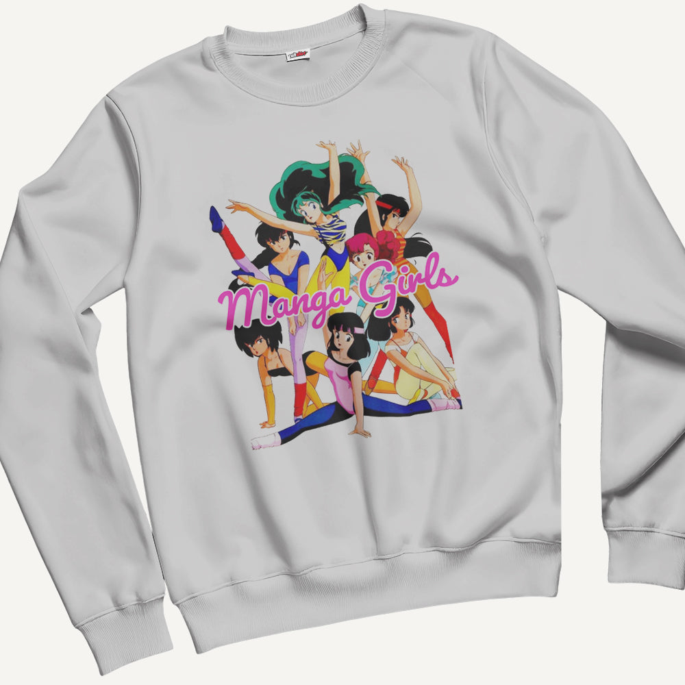 Felpa Girocollo Unisex Manga Girls – Manga & Anime Vintage