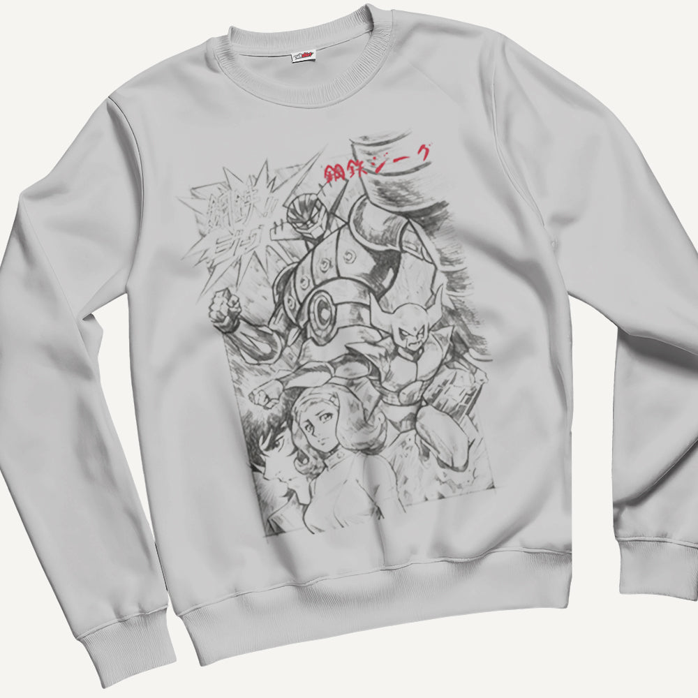 Felpa Girocollo Unisex Robottone Acciaio – Manga & Anime Vintage
