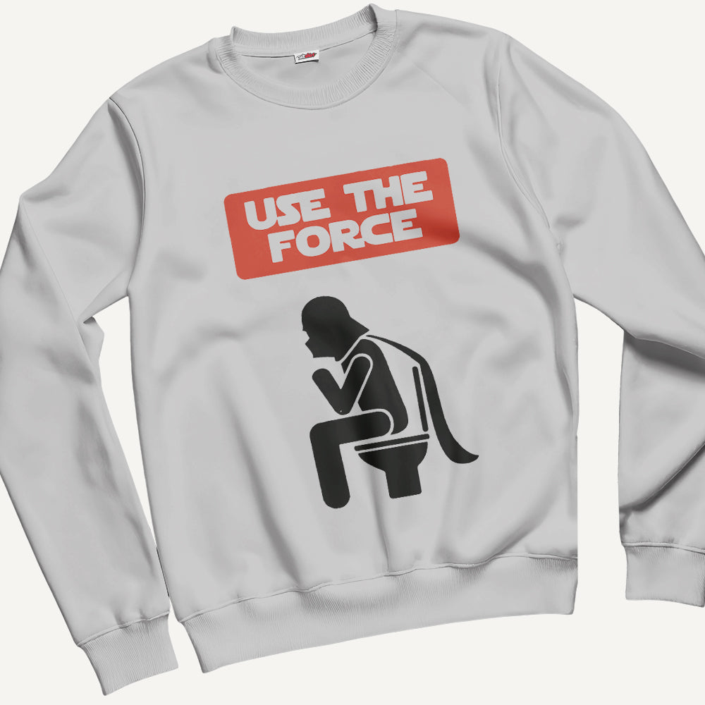 Felpa Girocollo Unisex Use the Force Cagando – Cinema Cult Vintage