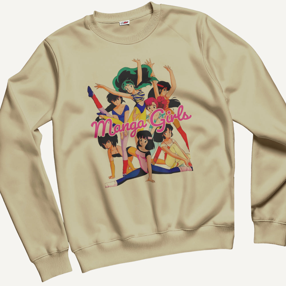 Felpa Girocollo Unisex Manga Girls – Manga & Anime Vintage