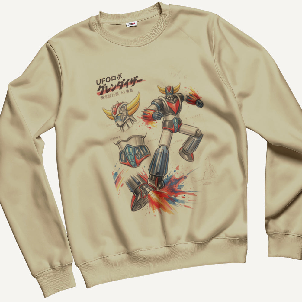 Felpa Girocollo Unisex Progetto Robottone UFO – Manga & Anime Vintage