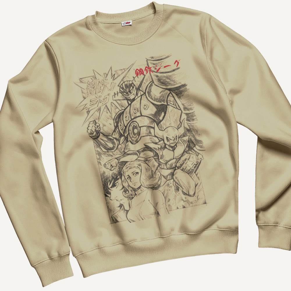 Felpa Girocollo Unisex Robottone Acciaio – Manga & Anime Vintage