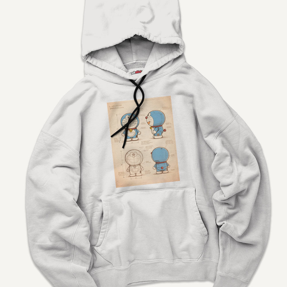 Felpa con Cappuccio Unisex Gatto Spaziale Giapponese Progetto – Manga e Anime