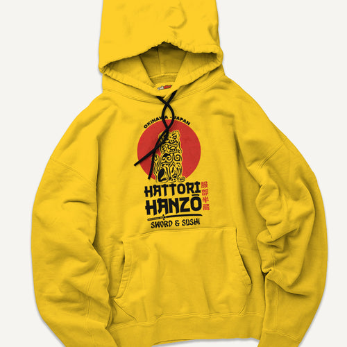 Felpa con Cappuccio Unisex Hanzo Sword & Sushi – Cinema Cult