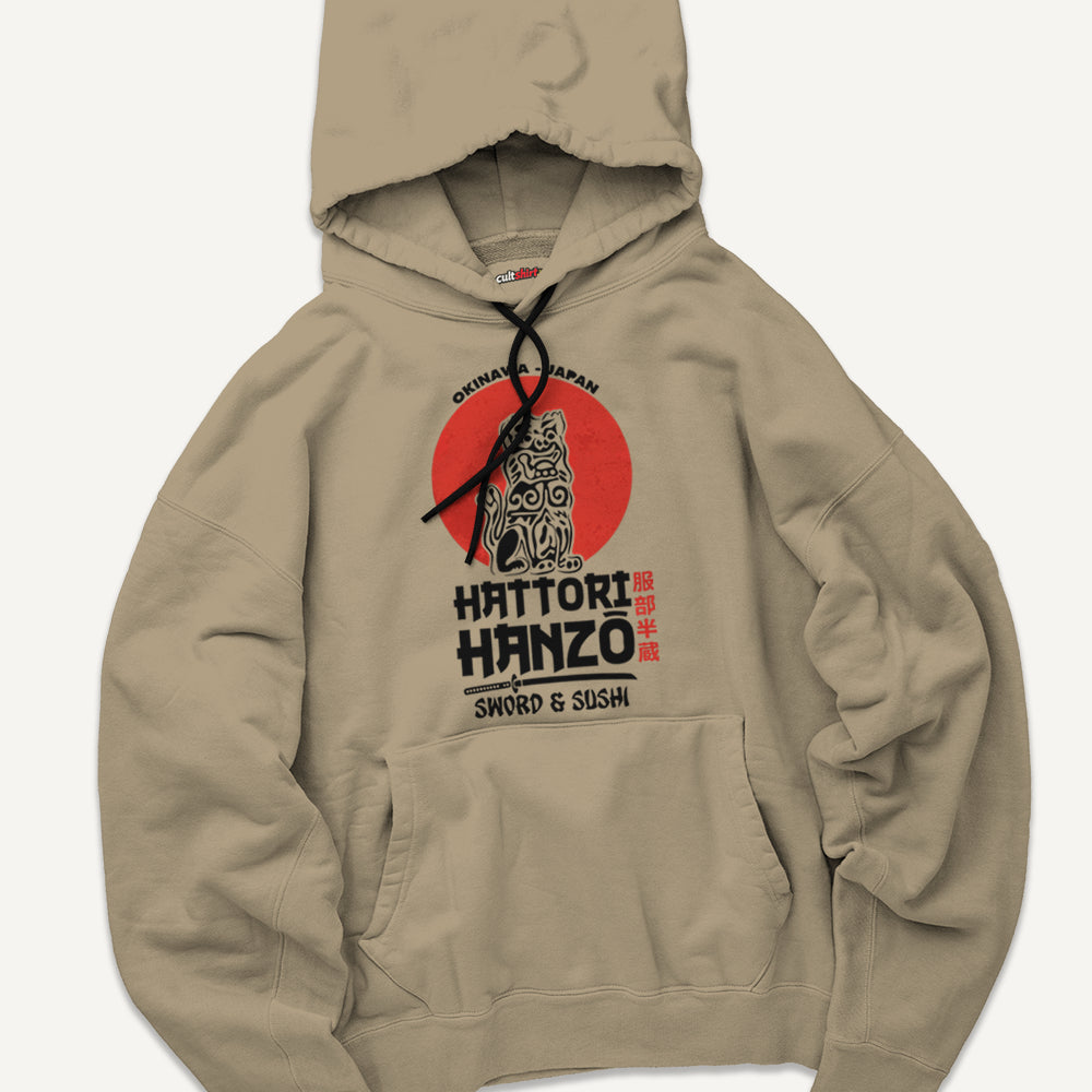 Felpa con Cappuccio Unisex Hanzo Sword & Sushi – Cinema Cult