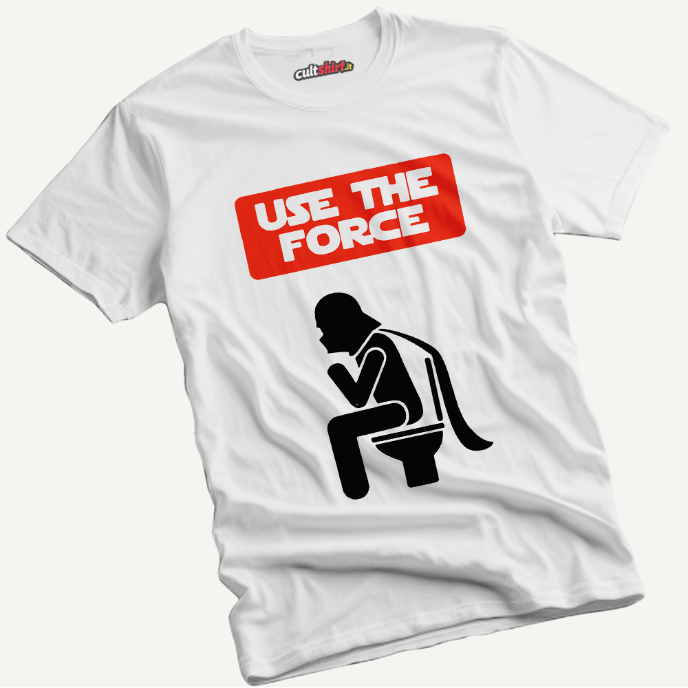 Maglietta Use the Force Cagando | T-Shirt Cinema Cult