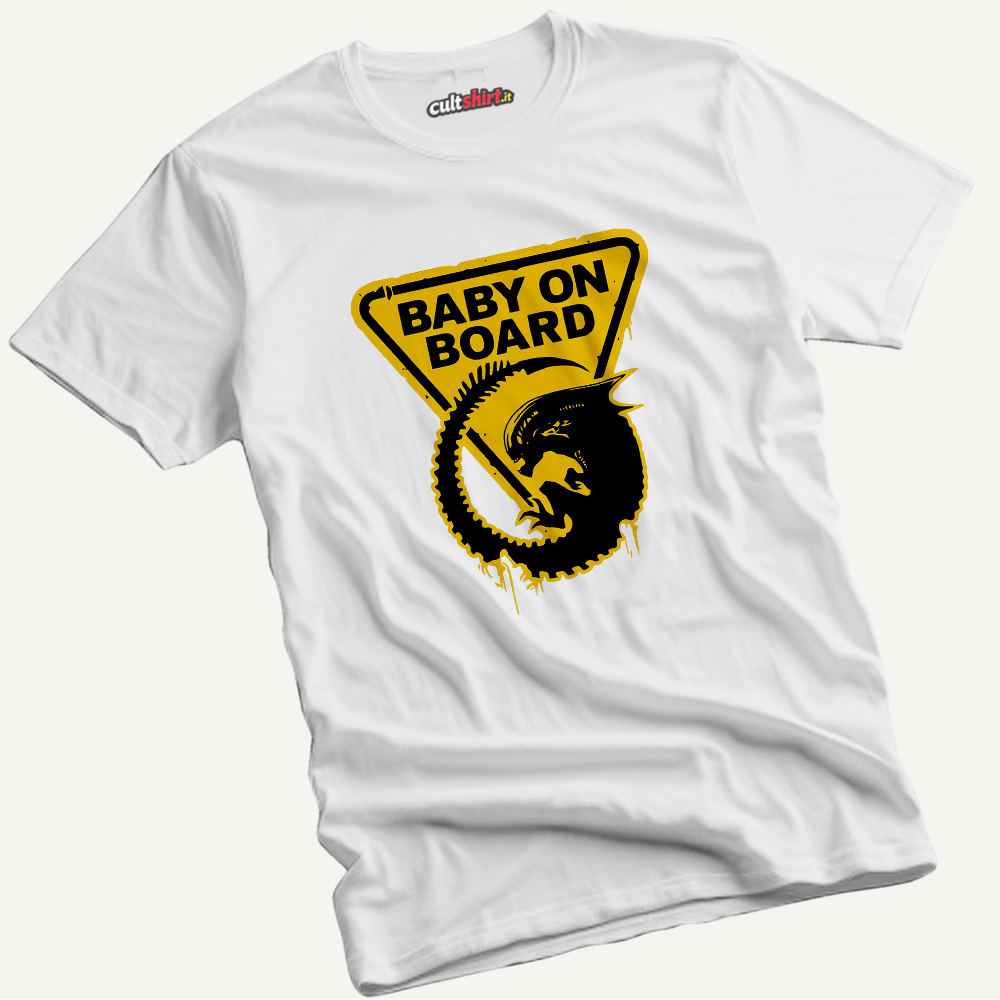 Maglietta Baby on Board Alieno | T-Shirt Cinema Cult