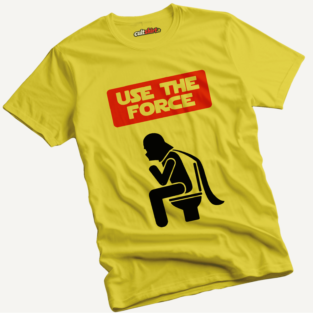 Maglietta Use the Force Cagando | T-Shirt Cinema Cult