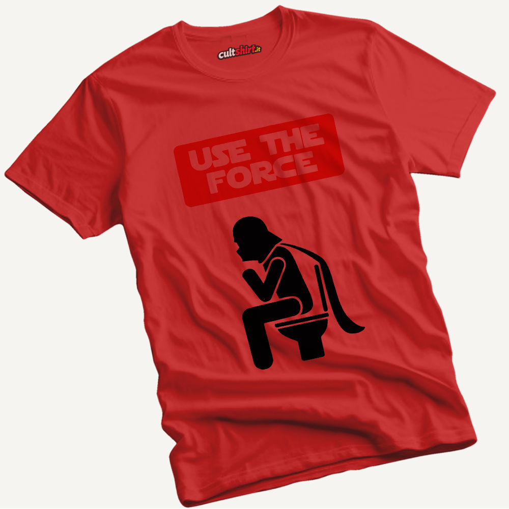 Maglietta Use the Force Cagando | T-Shirt Cinema Cult