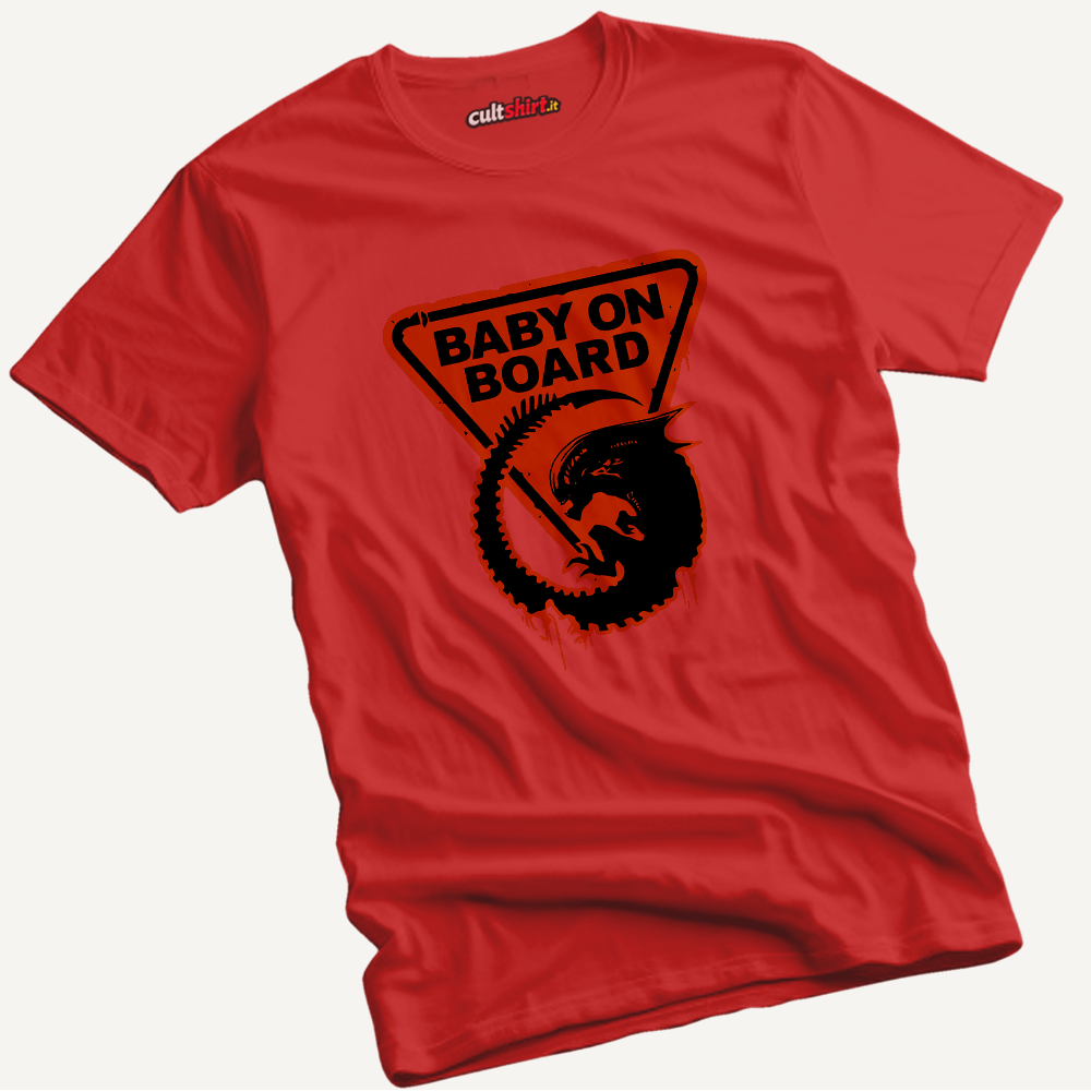 Maglietta Baby on Board Alieno | T-Shirt Cinema Cult