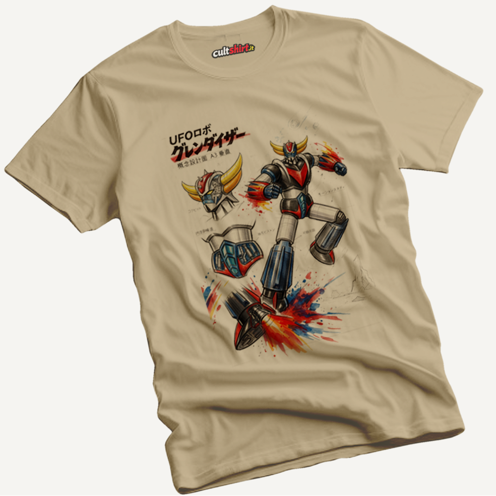 Maglietta Progetto Robottone UFO | T-Shirt Anime Manga